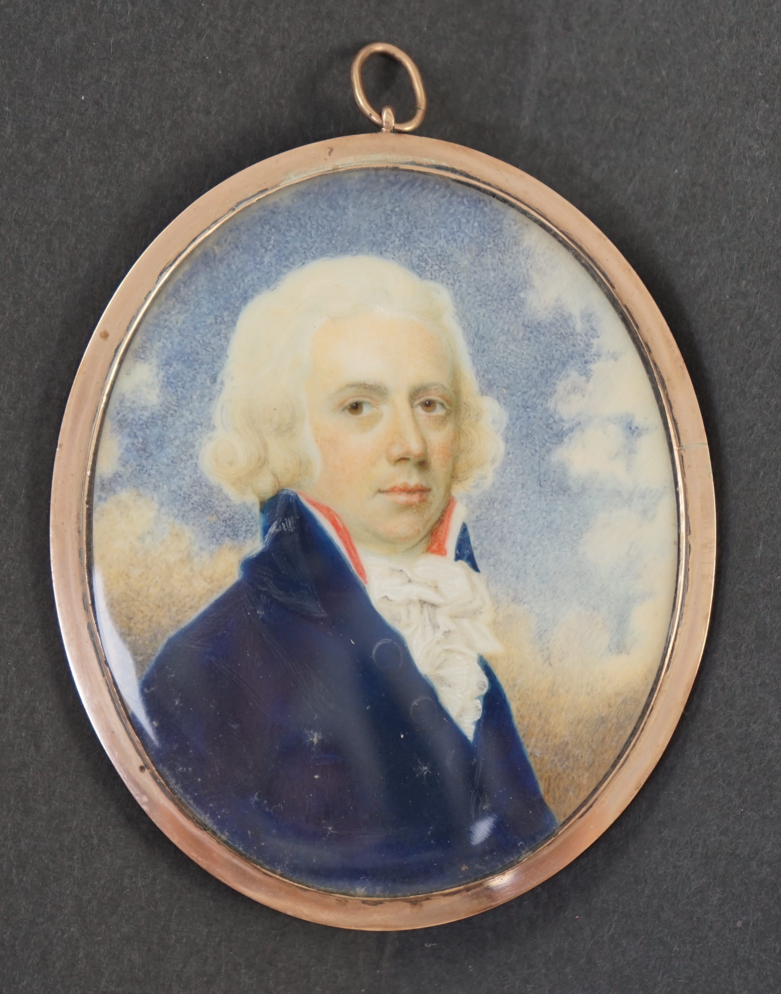 John Barry (fl.1784-1817), Portrait miniature of a gentleman, watercolour on ivory, 6.6 x 5.5cm. CITES Submission reference LY24QC3J